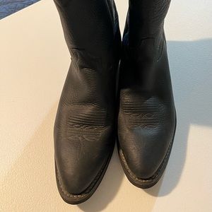 Tony Lama mens black leather boots